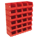 Plastic Storage Bin 150 x 240 x 130mm - Red Pack of 24 | Pipe Manufacturers Ltd..