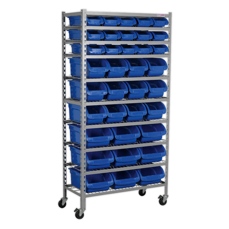 Mobile Bin Storage System 36 Bins | Pipe Manufacturers Ltd..