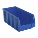 Plastic Storage Bin Deep 145 x 335 x 125mm Blue Pack of 16 | Pipe Manufacturers Ltd..