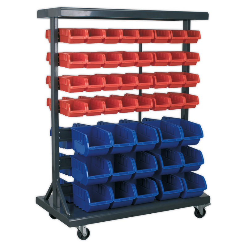 Mobile Bin Storage System with 94 Bins | Pipe Manufacturers Ltd..