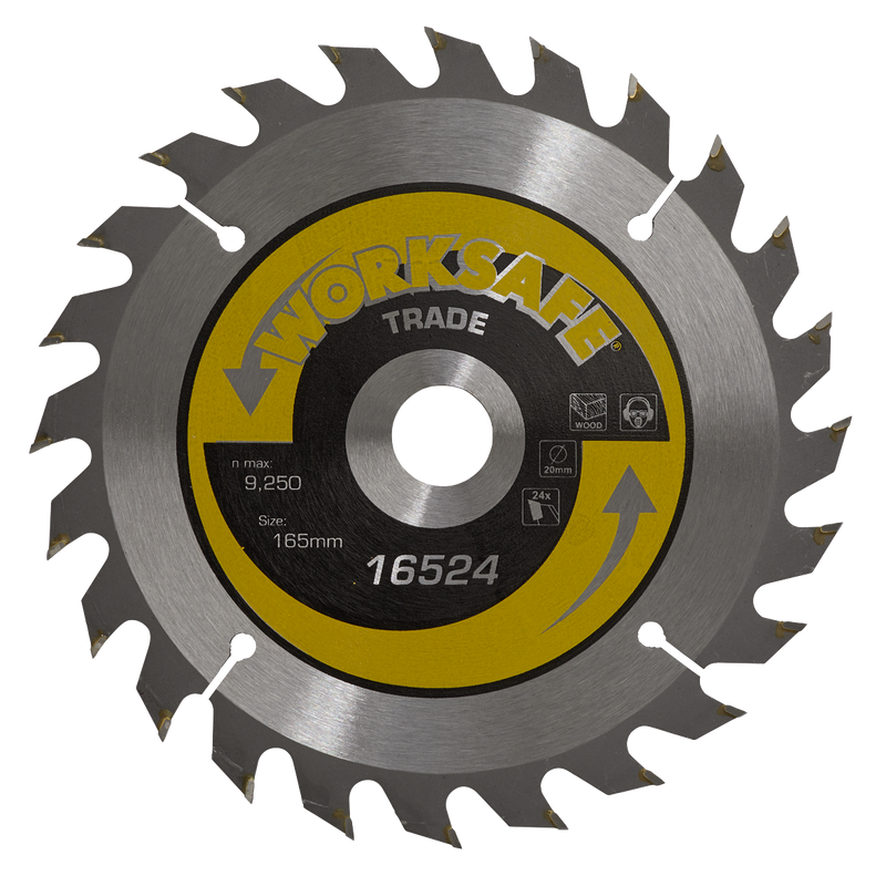 Trade Circular Saw Blade ¯165 x 20mm - 24tpu | Pipe Manufacturers Ltd..