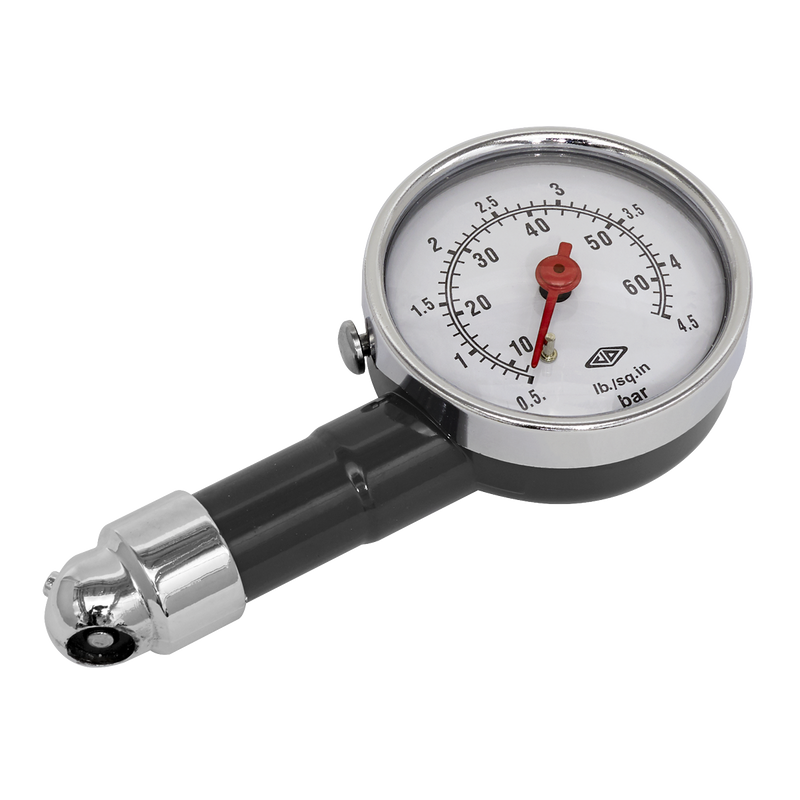 Tyre Pressure Gauge Dial Type 0-4.5bar(0-60psi) | Pipe Manufacturers Ltd..