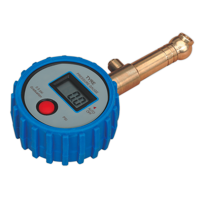 Tyre Pressure Gauge Digital with Swivel Head & Quick Release 0-100psi | Pipe Manufacturers Ltd..