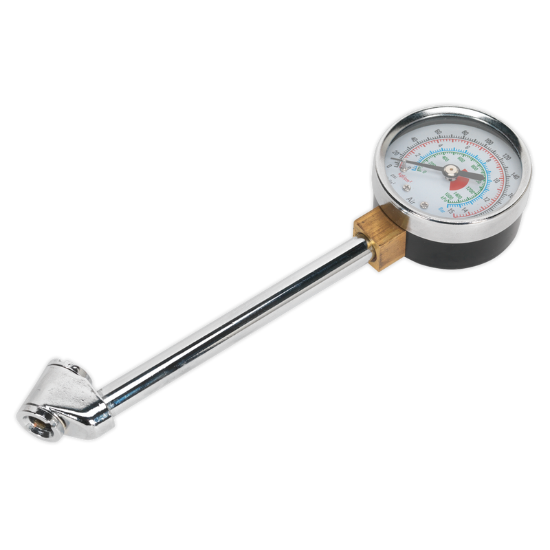 Twin Connector Tyre Pressure Gauge 0-220psi | Pipe Manufacturers Ltd..