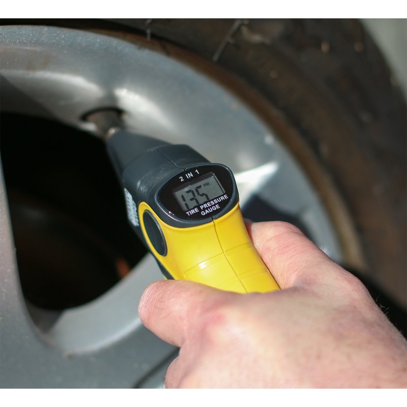 Tyre Pressure & Tread Depth Gauge 0.21-6.9bar(3-99.5psi) | Pipe Manufacturers Ltd..