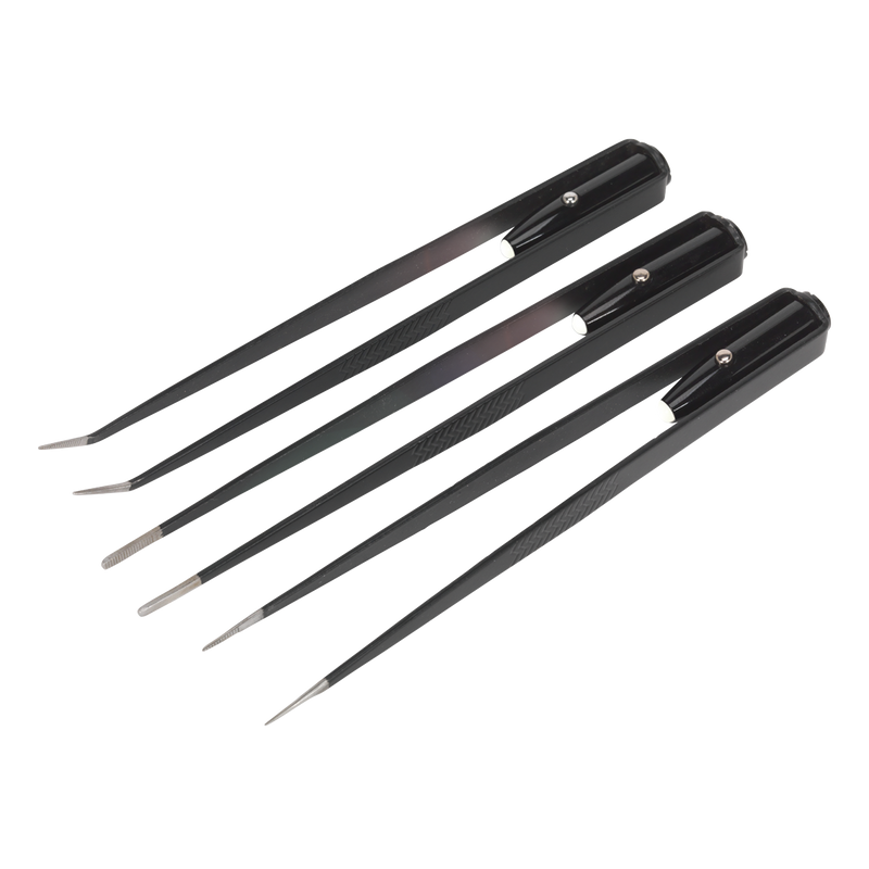 Industrial Tweezer Set 3pc with LED Light | Pipe Manufacturers Ltd..