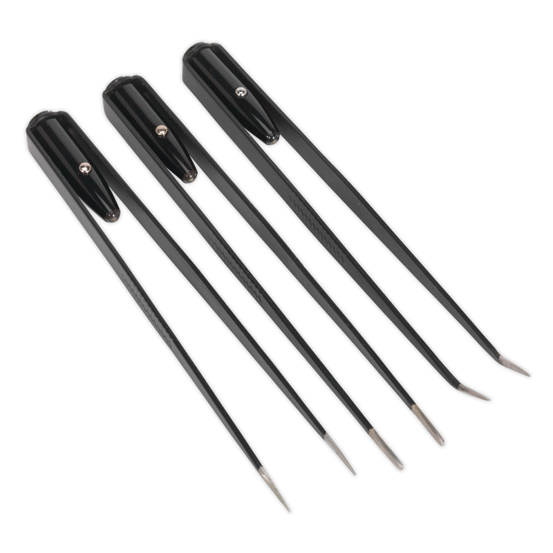 Industrial Tweezer Set 3pc with LED Light | Pipe Manufacturers Ltd..