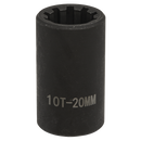 Brake Caliper Socket 1/2"Sq Drive 20mm Square Ribe 10pt | Pipe Manufacturers Ltd..
