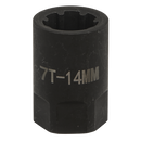 Brake Caliper Socket 1/2"Sq Drive 14mm Square Ribe 7pt | Pipe Manufacturers Ltd..