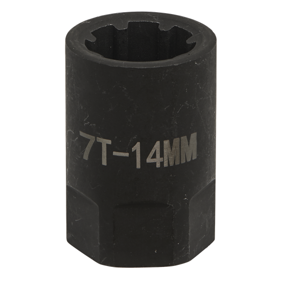 Brake Caliper Socket 1/2"Sq Drive 14mm Square Ribe 7pt | Pipe Manufacturers Ltd..