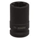 Brake Caliper Socket 1/2"Sq Drive 20mm Square Ribe 7pt | Pipe Manufacturers Ltd..