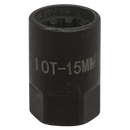 Brake Caliper Socket 1/2"Sq Drive 15mm Square Ribe 10pt | Pipe Manufacturers Ltd..