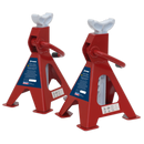 Axle Stands (Pair) 2tonne Capacity per Stand Ratchet Type | Pipe Manufacturers Ltd..