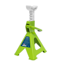 Axle Stands (Pair) 2tonne Capacity per Stand Ratchet Type - Hi-Vis Green | Pipe Manufacturers Ltd..