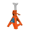 Axle Stands (Pair) 2tonne Capacity per Stand Ratchet Type - Orange | Pipe Manufacturers Ltd..