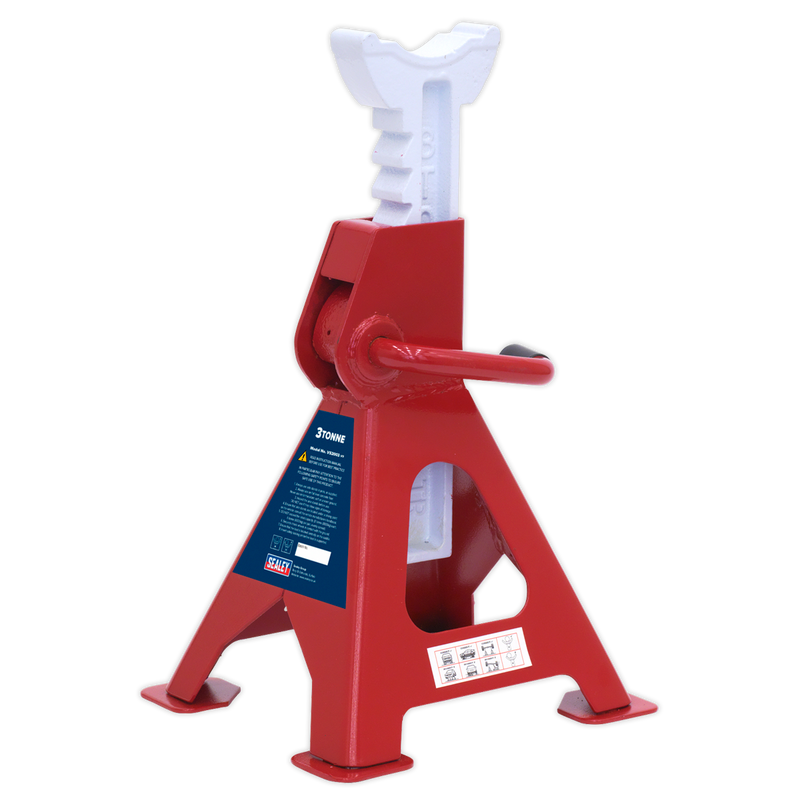 Axle Stands (Pair) 2tonne Capacity per Stand Ratchet Type | Pipe Manufacturers Ltd..