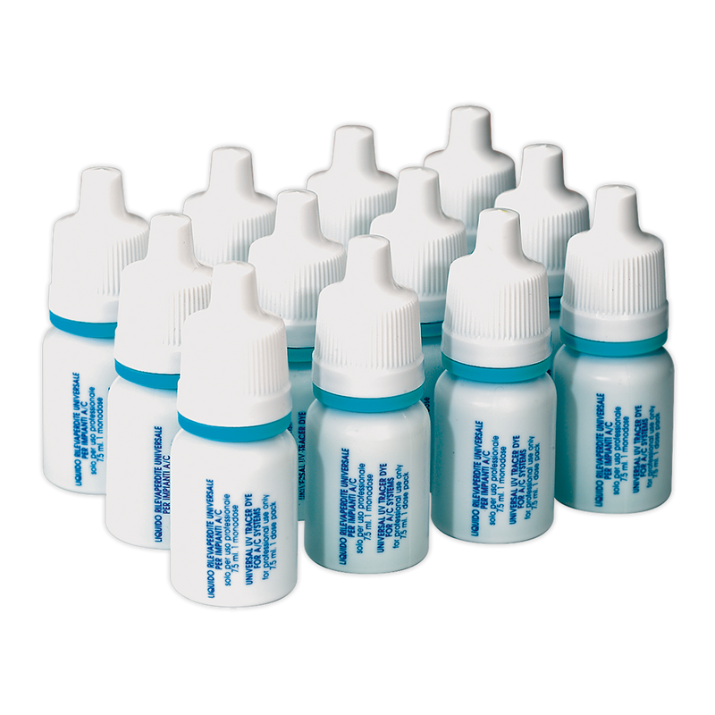 Air Conditioning Fluorescing Leak Detection Dye - 12 Doses | Pipe Manufacturers Ltd..