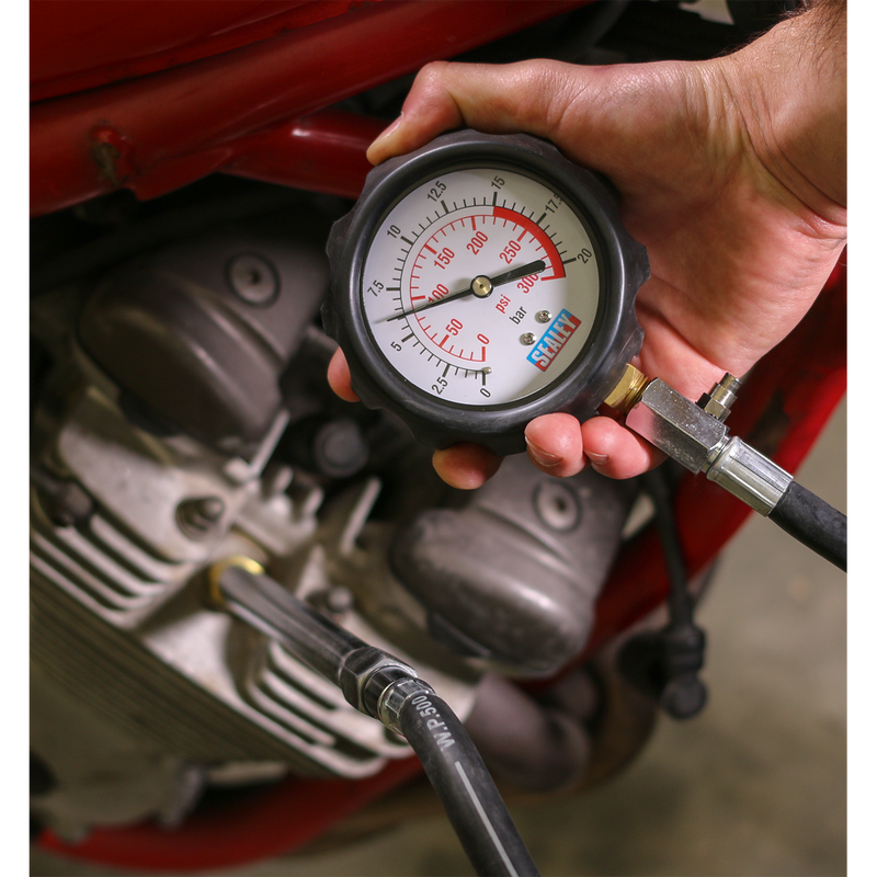 Petrol Engine Compression Tester Deluxe Kit 6pc | Pipe Manufacturers Ltd..