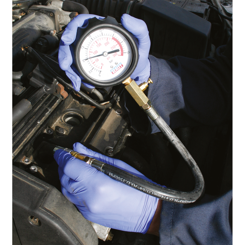 Petrol Engine Compression Tester Deluxe Kit 6pc | Pipe Manufacturers Ltd..