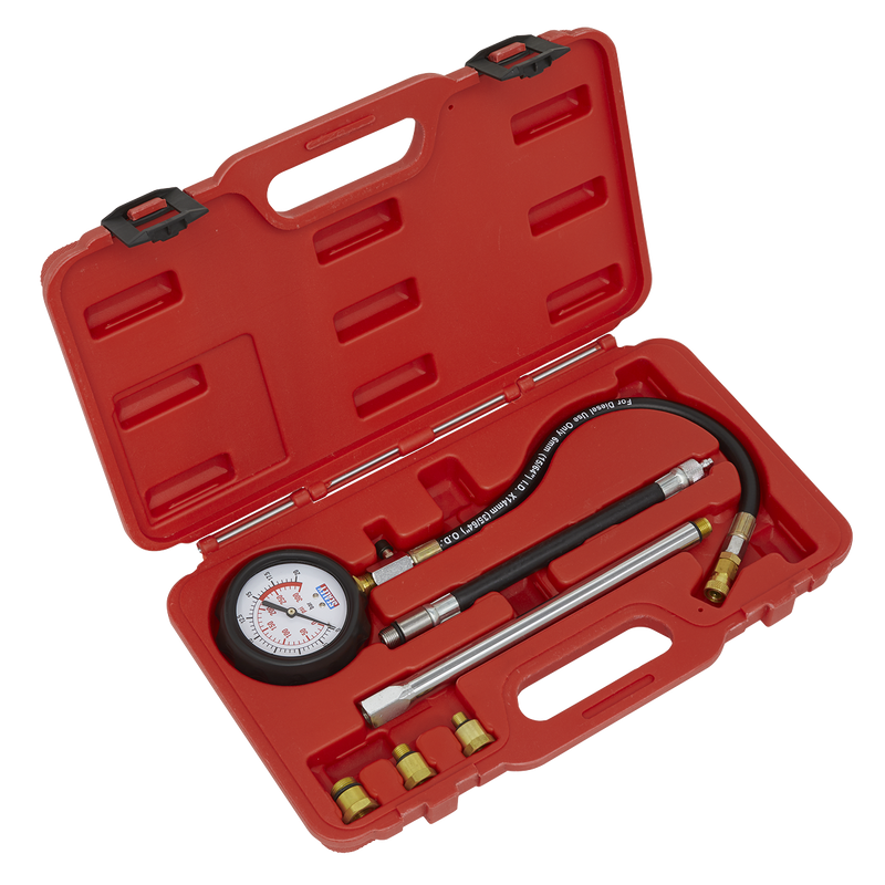 Petrol Engine Compression Tester Deluxe Kit 6pc | Pipe Manufacturers Ltd..