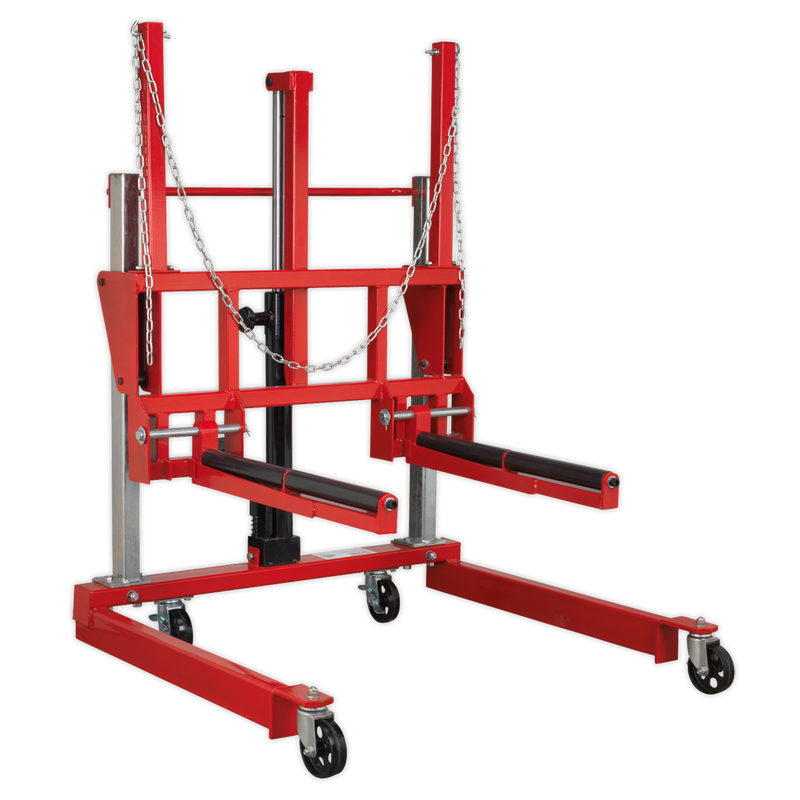 Wheel Removal Trolley 500kg Adjustable Width | Pipe Manufacturers Ltd..