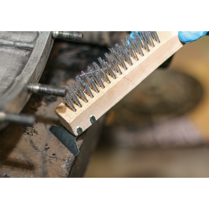Wire Brush with Steel Fill & Scraper 260mm | Pipe Manufacturers Ltd..