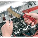 Wire Brush Brassed Steel Plastic Handle Display Box of 24 | Pipe Manufacturers Ltd..