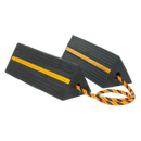 Heavy-Duty Rubber Wheel Chocks 8kg - Pair | Pipe Manufacturers Ltd..