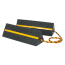 Heavy-Duty Rubber Wheel Chocks 8kg - Pair | Pipe Manufacturers Ltd..