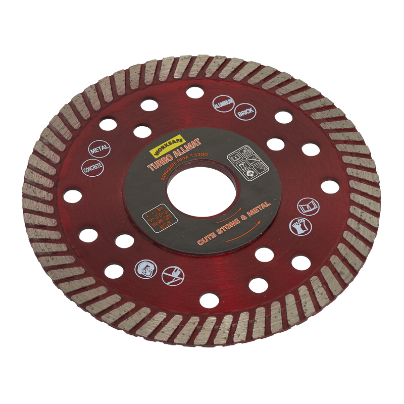 Turbo Allmat Diamond Blade ¯115 x 22mm | Pipe Manufacturers Ltd..