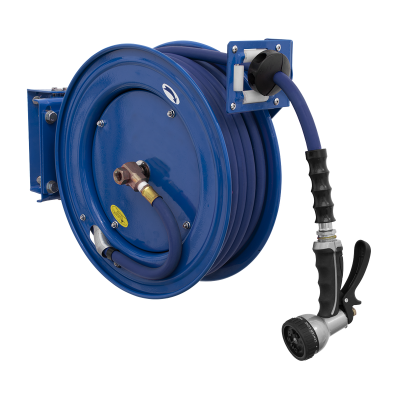 Heavy-Duty Retractable Water Hose Reel 15m ¯13mm ID Rubber Hose | Pipe Manufacturers Ltd..