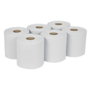 Paper Roll White 2-Ply Embossed 150m Pack of 6 | Pipe Manufacturers Ltd..