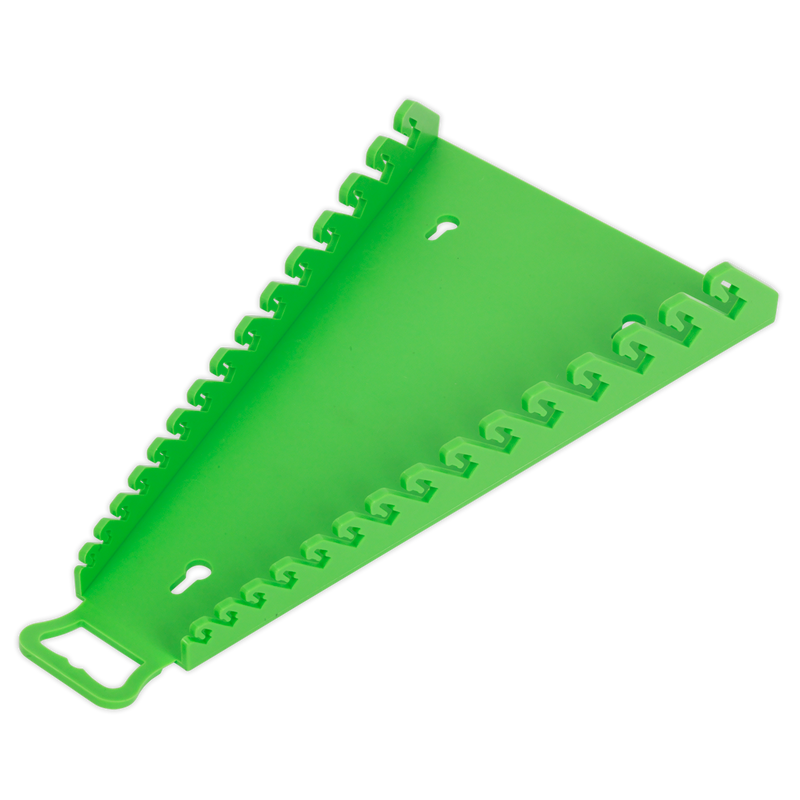 Reverse Spanner Rack Capacity 15 Spanners Hi-Vis Green | Pipe Manufacturers Ltd..