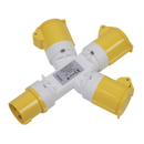 2P+E 3-Way Adaptor 110V | Pipe Manufacturers Ltd..