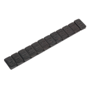 Wheel Weight 5g Adhesive Zinc Plated Steel Black Strip of 12 Pack of 50 | Pipe Manufacturers Ltd..