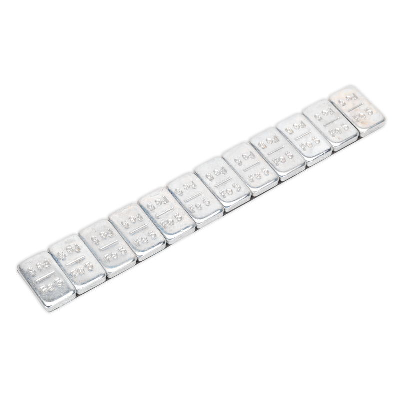 Wheel Weight 5g Adhesive Zinc Plated Steel Strip of 12 Pack of 100 | Pipe Manufacturers Ltd..