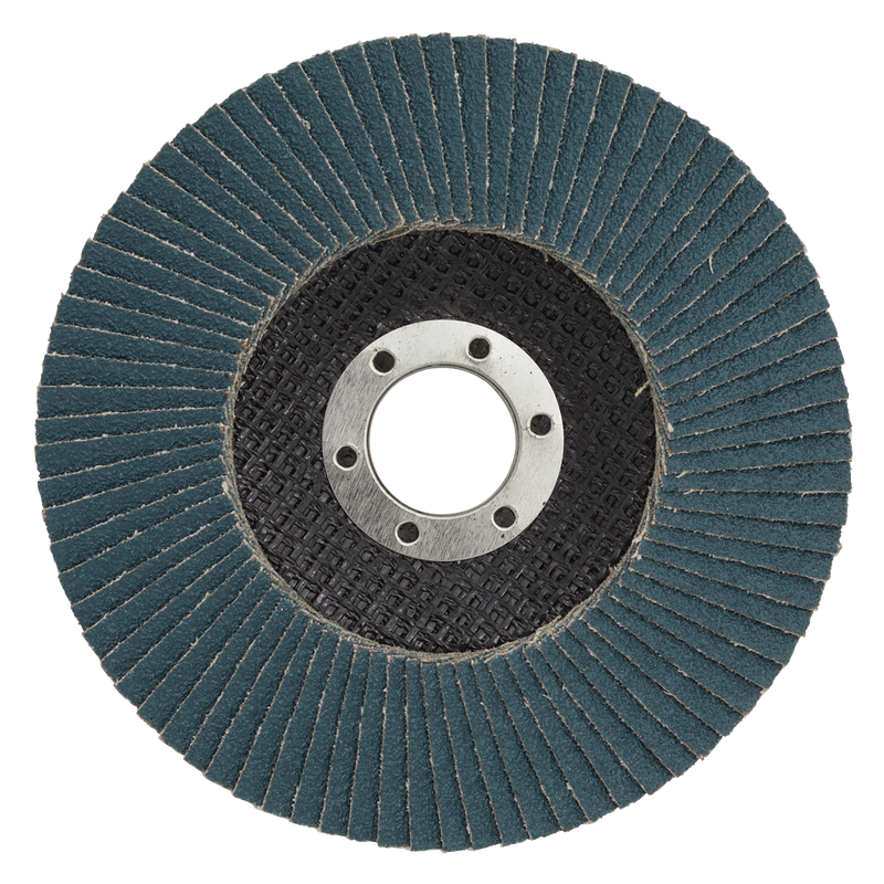 Zirconium Flap Disc ¯125mm 80Grit - Pack of 10 | Pipe Manufacturers Ltd..