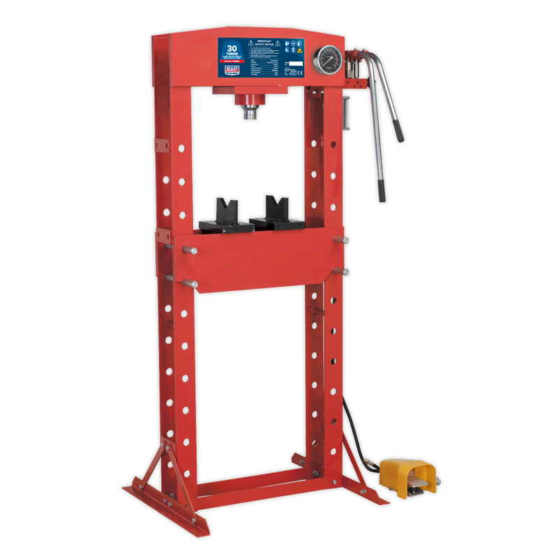 Air/Hydraulic Press 30tonne Floor Type with Foot Pedal | Pipe Manufacturers Ltd..