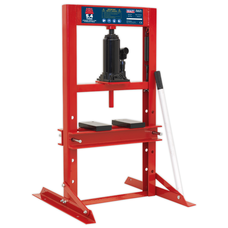 Hydraulic Press 5.4tonne Economy Bench Type | Pipe Manufacturers Ltd..