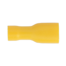 Fully Insulated Terminal 6.3mm Female Yellow Pack of 100 | Pipe Manufacturers Ltd..